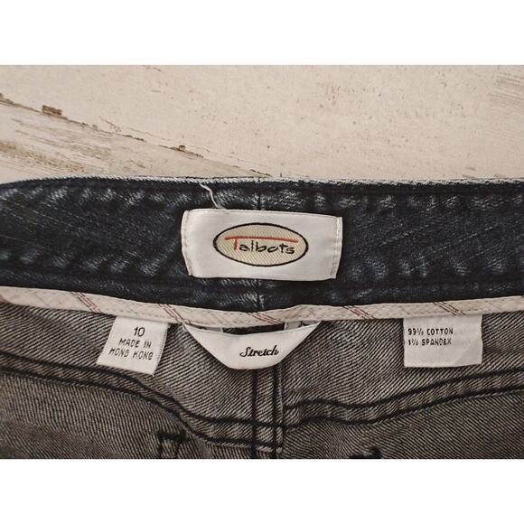 Talbots Capri Jeans Womens Size 10 Stretch Straight Leg Midrise Button Tab - Picture 3 of 9